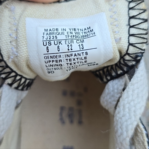 Converse All Star Black Canvas Infant Toddler Sneakers - Picture 8 of 9